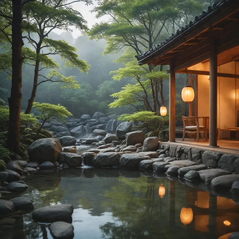 Serene open air bath experiences at luxury ryokans in Japan