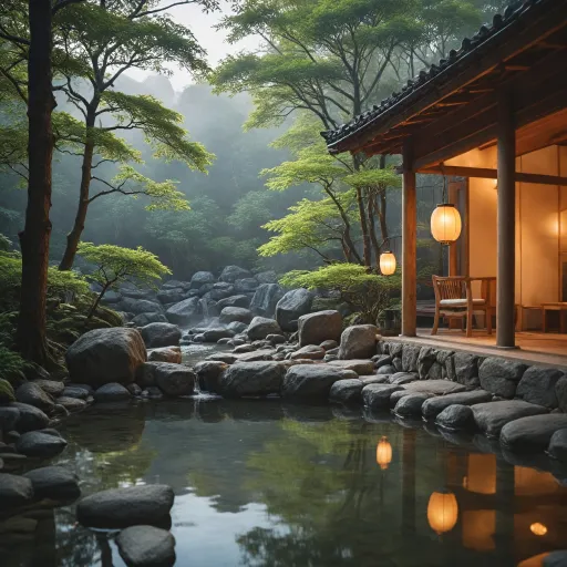 Serene open air bath experiences at luxury ryokans in Japan