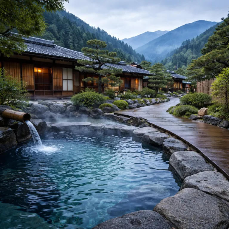 Serene onsen in Takayama Japan for refined ryokan stays
